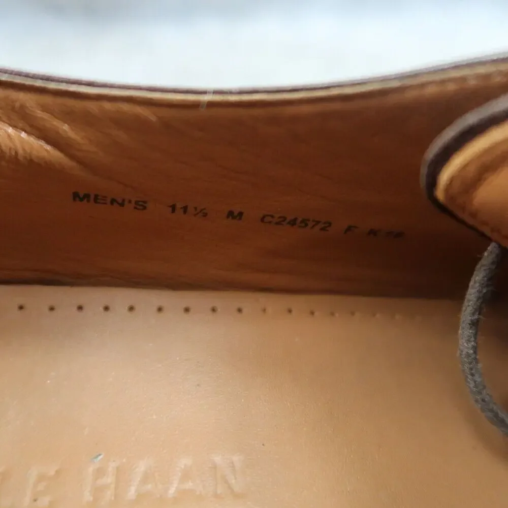 Cole Haan Shoes Men 11.5 Oxford Derby Classic Formal Lace Up Leather Dress Brown